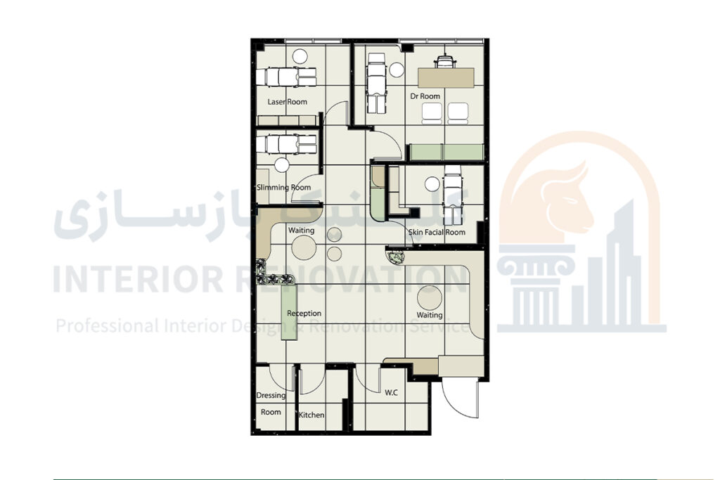 مدل سه بعدی طرح کلی بازسازی کلینیک جردن